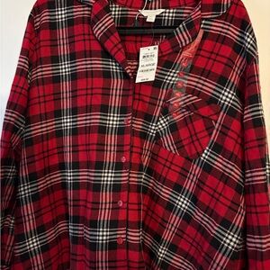 Charter Club Red and Black Plaid Pajama Set